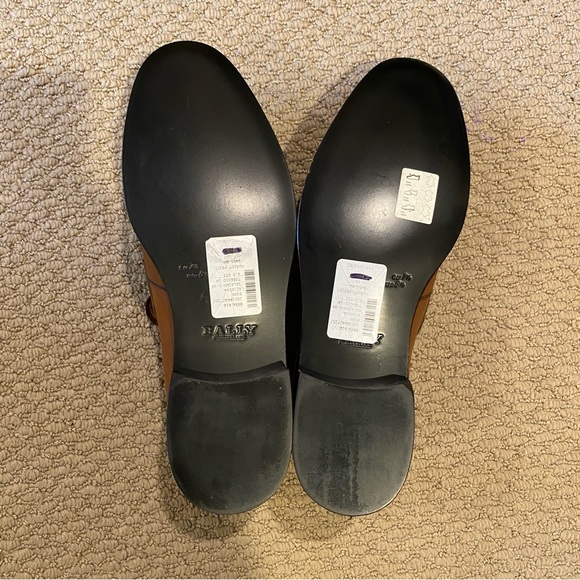 Bally Men’s Salasan Loafers 8.5 EEE Extra Wide Tobacco Brown Calf Leather NWT main image 6